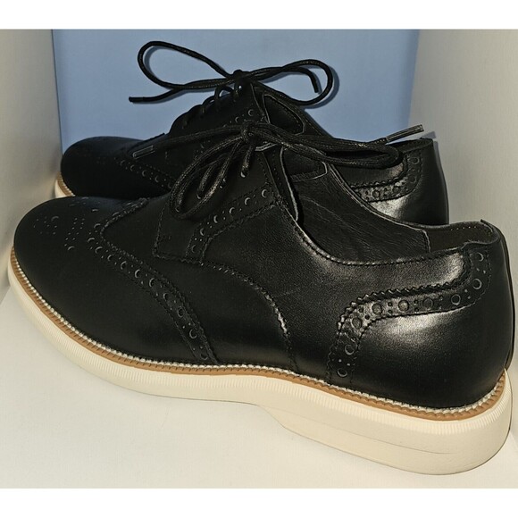 LAOKS Hybrid Brogue Oxford Lace-up Wingtip Dress Shoes Black Men Size 10 - Picture 2 of 11